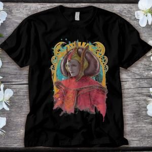 Star Wars Padme Amidala Regal Portrait Graphic Unisex Retro T-Shirt